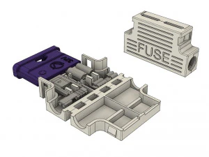 universal car flag fuse holder 3D Model