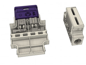 universal car flag fuse holder 3D-Modell
