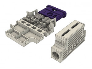 universal car flag fuse holder 3D-Modell