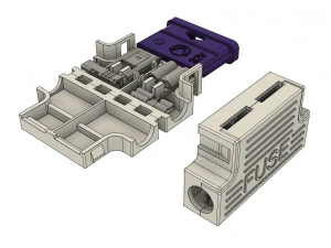 universal car flag fuse holder 3D Model