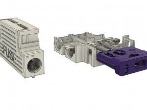 universal car flag fuse holder 3D Model