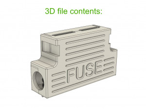 universal car flag fuse holder 3D-Modell