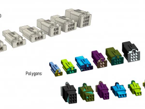 car connectors dj70 3D Model