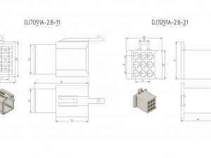 car connectors dj70 Modello 3D