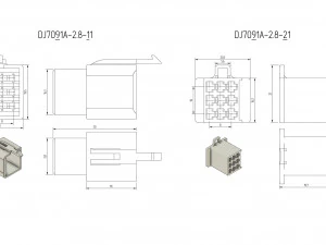 car connectors dj70 3D Model