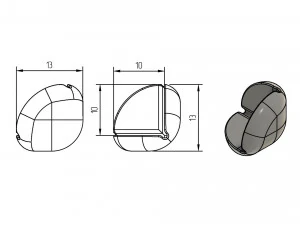 corner guards for injury protection 3D Print Model