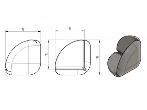 corner guards for injury protection 3D Print Model