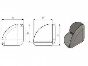 corner guards for injury protection Modelo de Impressão 3D