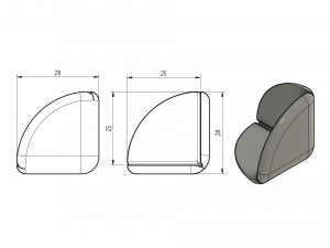 corner guards for injury protection Modelo de Impressão 3D