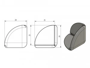corner guards for injury protection 3D Print Model