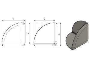 corner guards for injury protection Modelo de Impressão 3D