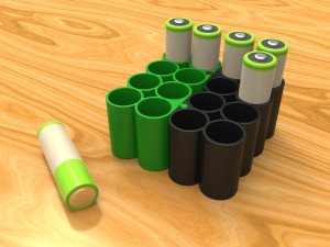 container for rechargeable aa batteries 3D Print Model