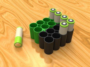container for rechargeable aa batteries 3D Baskı Modeli