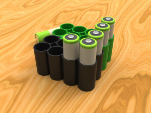 container for rechargeable aa batteries 3D Baskı Modeli