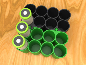 container for rechargeable aa batteries 3D Baskı Modeli