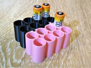 container for rechargeable aa batteries 3D Baskı Modeli