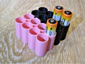 container for rechargeable aa batteries 3D Baskı Modeli