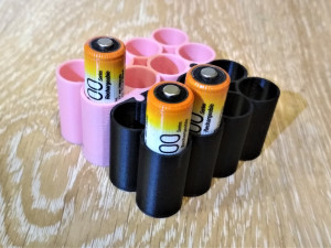 container for rechargeable aa batteries 3D Baskı Modeli