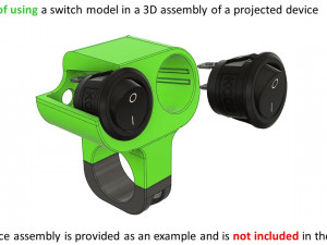 kcd 23 mm series keyboard switch 3D Model