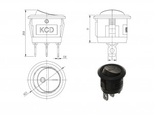 kcd 23 mm series keyboard switch 3D Model