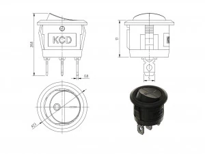kcd 23 mm series keyboard switch 3D Model