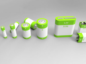 a set of standard batteries 3Dモデル