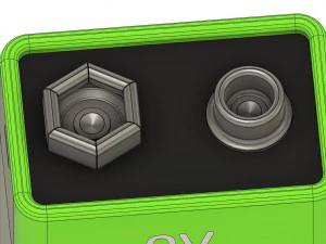 a set of standard batteries 3D Model