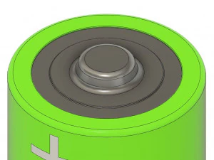 a set of standard batteries 3D Model