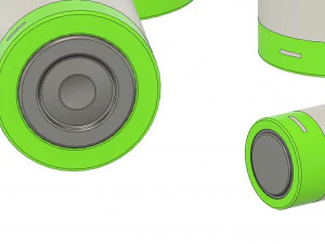 a set of standard batteries 3D Model