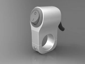 single key switch for motorcycle handlebar 22 mm 3D Model