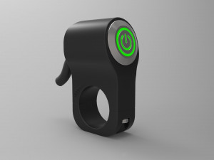 single button led switch for a motorcycle handlebar 22 mm 3D Model