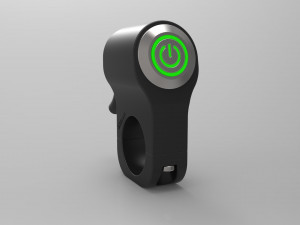 single button led switch for a motorcycle handlebar 22 mm 3D Model