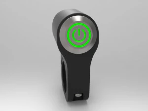 interruptor led de bot&atilde;o &uacute;nico para guid&atilde;o de motocicleta 22 mm Modelo 3D