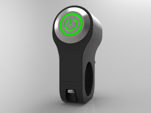 single button led switch for a motorcycle handlebar 22 mm 3D Model