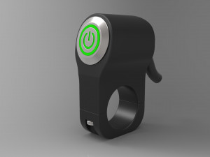 single button led switch for a motorcycle handlebar 22 mm 3D Model