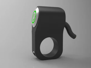 interruptor led de bot&atilde;o &uacute;nico para guid&atilde;o de motocicleta 22 mm Modelo 3D