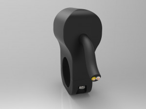 single button led switch for a motorcycle handlebar 22 mm 3D Model