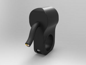 single button led switch for a motorcycle handlebar 22 mm 3D Model