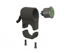single button led switch for a motorcycle handlebar 22 mm 3D Model