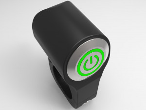 single button led switch for a motorcycle handlebar 22 mm 3D Model