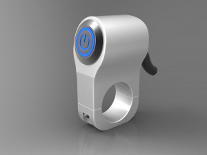 single button led switch for a motorcycle handlebar 22 mm 3D Model