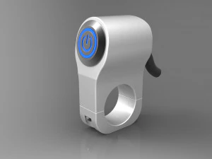 interruptor led de bot&atilde;o &uacute;nico para guid&atilde;o de motocicleta 22 mm Modelo 3D