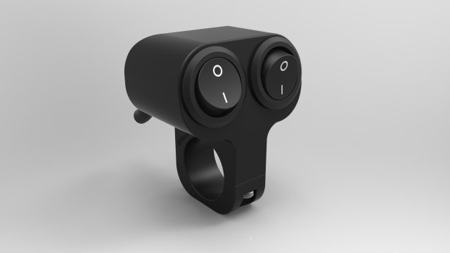 double key switch for a motorcycle handlebar 22 mm 3D 모델 .c4d .max .obj .3ds .fbx .stl .blend 