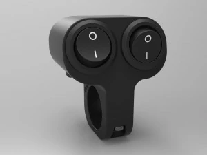 double key switch for a motorcycle handlebar 22 mm 3D Model