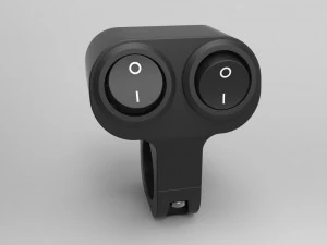double key switch for a motorcycle handlebar 22 mm 3D Model