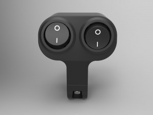 double key switch for a motorcycle handlebar 22 mm 3D 모델