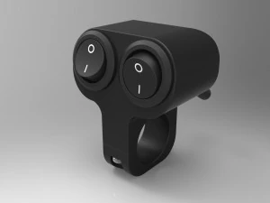 double key switch for a motorcycle handlebar 22 mm 3D Model
