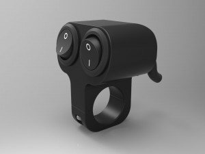 double key switch for a motorcycle handlebar 22 mm 3D 모델