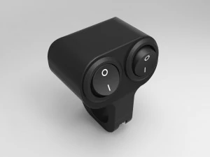 double key switch for a motorcycle handlebar 22 mm 3D Model