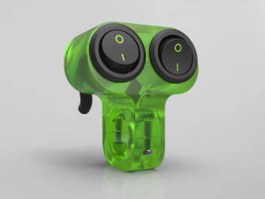 double key switch for a motorcycle handlebar 22 mm 3D Model